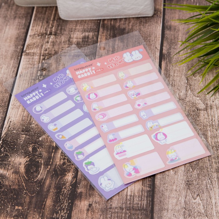 Наклейки для информации "Hare", pink 