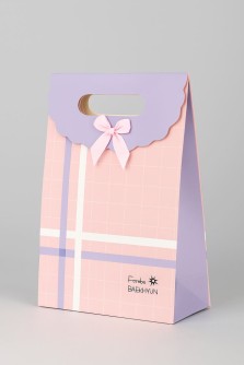 Пакет подарочный (XS) "Simple plaid", red (12x6x16)