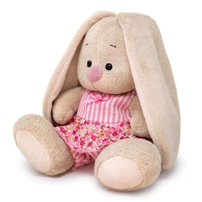 Мягкая игрушка &quot;Зайка Ми в комбинезоне с оборкой (малыш)&quot; (15 см) 