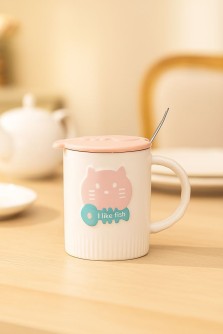 Кружка керамическая «I like fish», pink (350 мл)