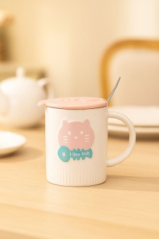 Кружка керамическая «I like fish», pink (350 мл)