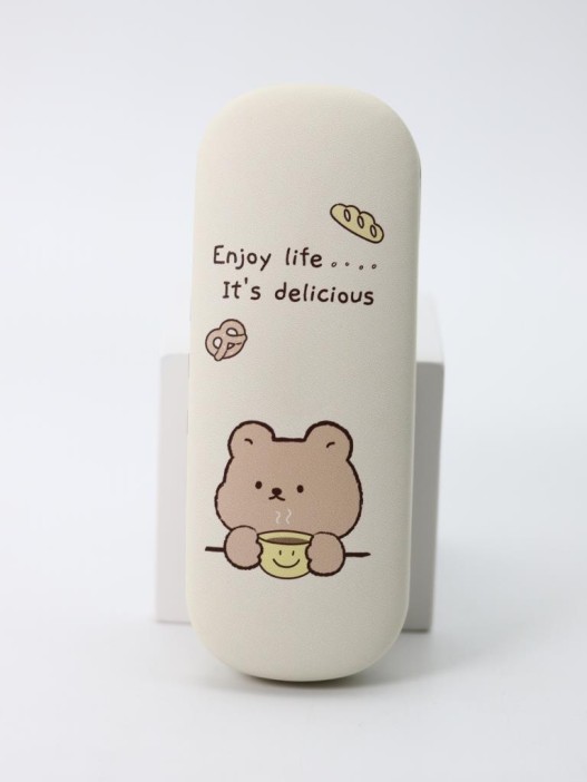 Чехол для очков GIRLY &quot;Enjoy life it&#039;s delicious&quot;, yellow 
