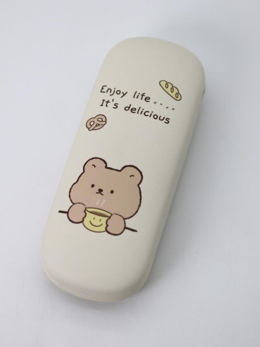 Чехол для очков GIRLY &quot;Enjoy life it&#039;s delicious&quot;, yellow 