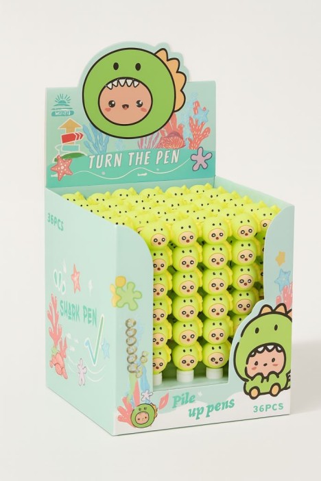 Ручка гелевая  &quot;Shark head&quot;, yellow 