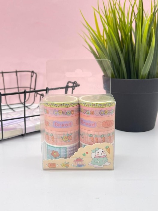 Набор декоративного скотча 10 шт. &quot;Food stories&quot;, hare, шоу-бокс 8 шт. 