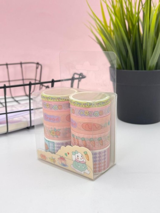 Набор декоративного скотча 10 шт. &quot;Food stories&quot;, hare, шоу-бокс 8 шт. 