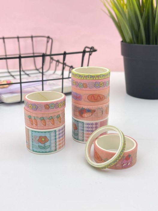 Набор декоративного скотча 10 шт. &quot;Food stories&quot;, hare, шоу-бокс 8 шт. 