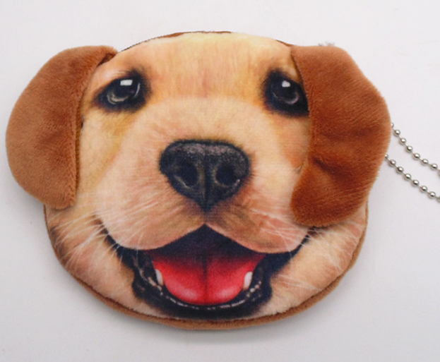 Кошелёк плюшевый &quot;Happy dog&quot;, brown (11*10 см) 