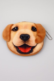 Кошелёк плюшевый &quot;Happy dog&quot;, brown (11*10 см)