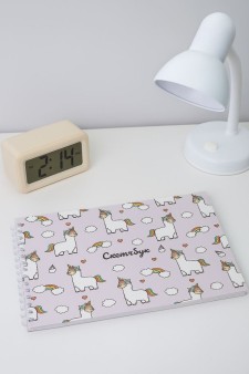 Скетчбук "LamaCorn" 14х20 см,  плотность 100 гр