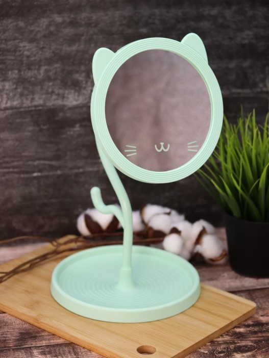 Зеркало настольное GIRLY &quot;Smiling cat&quot;, green 