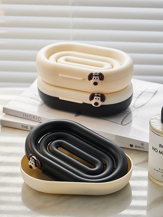 Мыльница «Soapy face», black (4,5*16*10,5 см) 