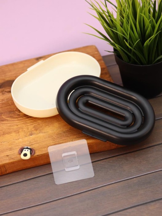 Мыльница «Soapy face», black (4,5*16*10,5 см) 