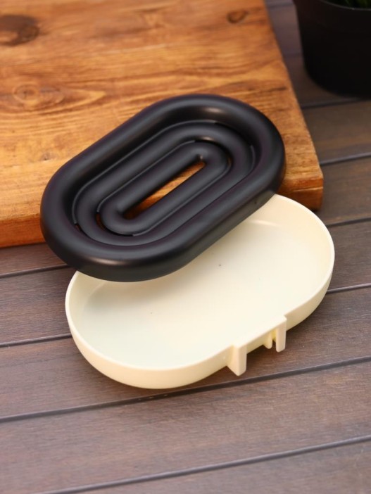 Мыльница «Soapy face», black (4,5*16*10,5 см) 