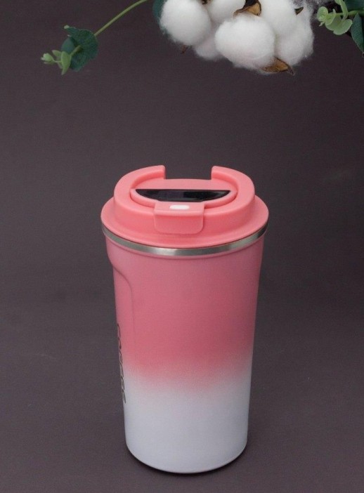 Термокружка с датчиком температуры &quot;Сoffee gradient&quot;, pink (510 ml) 