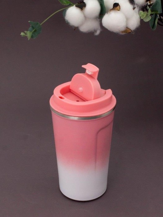 Термокружка с датчиком температуры &quot;Сoffee gradient&quot;, pink (510 ml) 