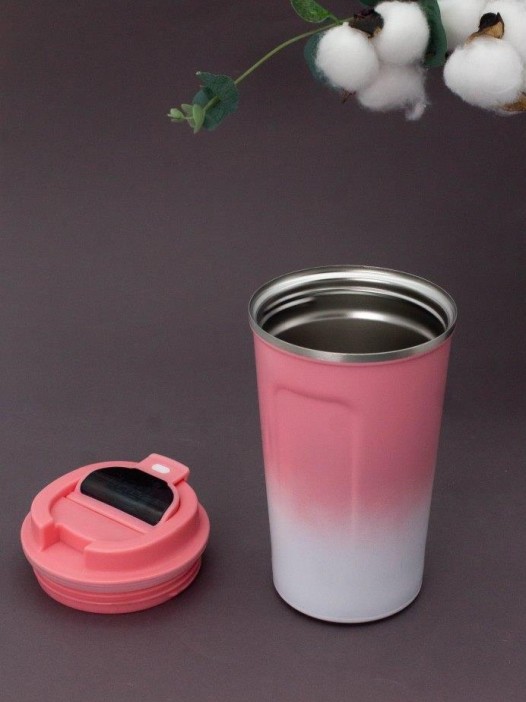 Термокружка с датчиком температуры &quot;Сoffee gradient&quot;, pink (510 ml) 