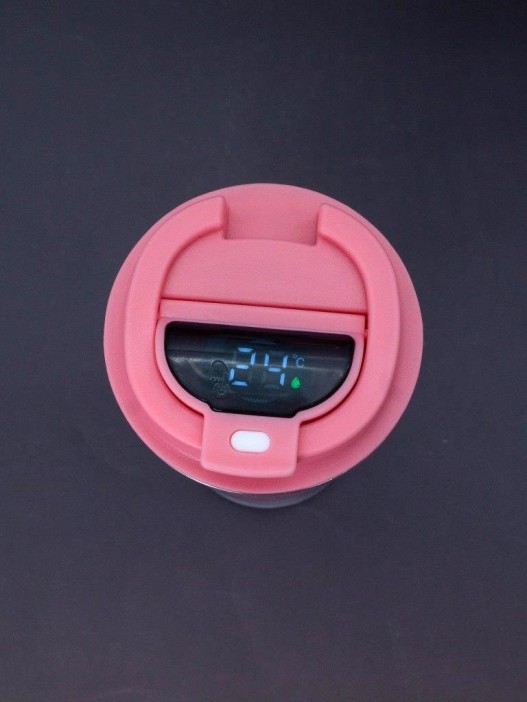 Термокружка с датчиком температуры &quot;Сoffee gradient&quot;, pink (510 ml) 