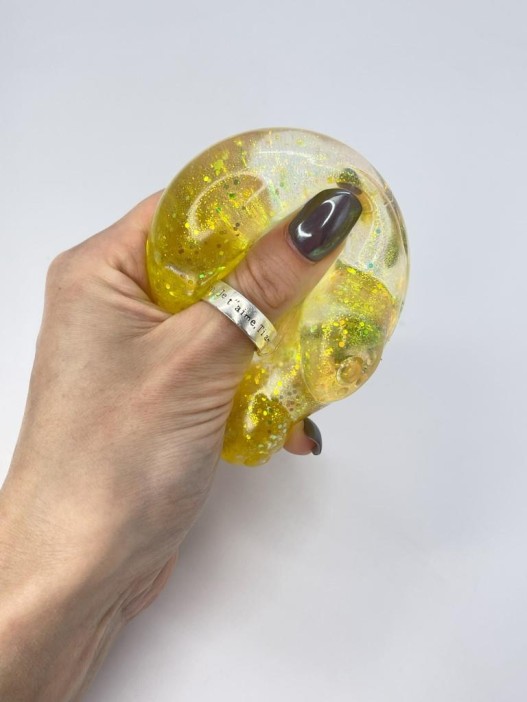 Мялка - антистресс «Милый мишка», желтая 