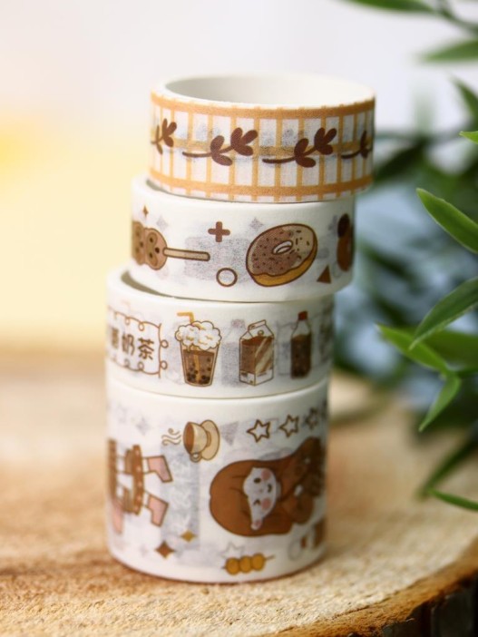 Набор декоративного скотча «Fruit friend», brown 