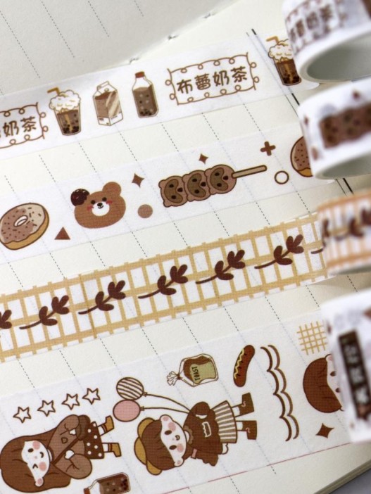 Набор декоративного скотча «Fruit friend», brown 