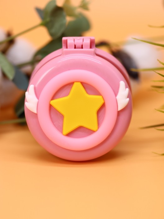 Расческа раскладная с зеркалом  "Shining star folding", pink 