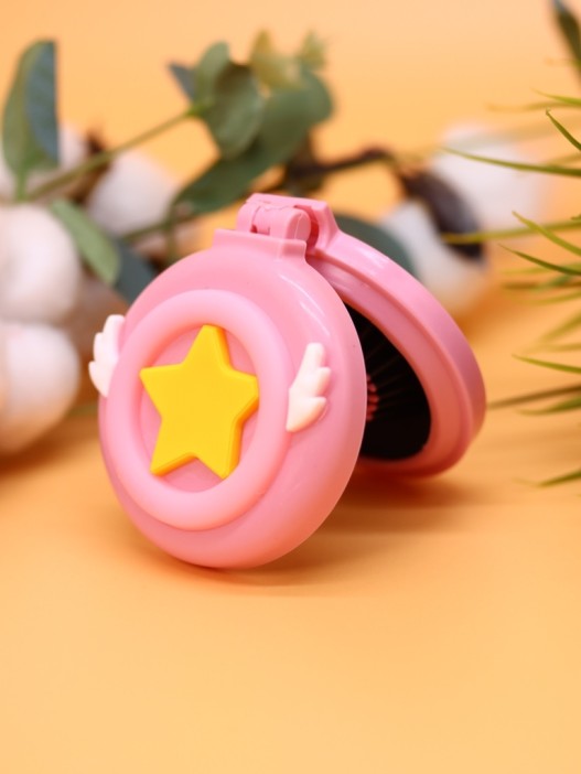 Расческа раскладная с зеркалом  "Shining star folding", pink 