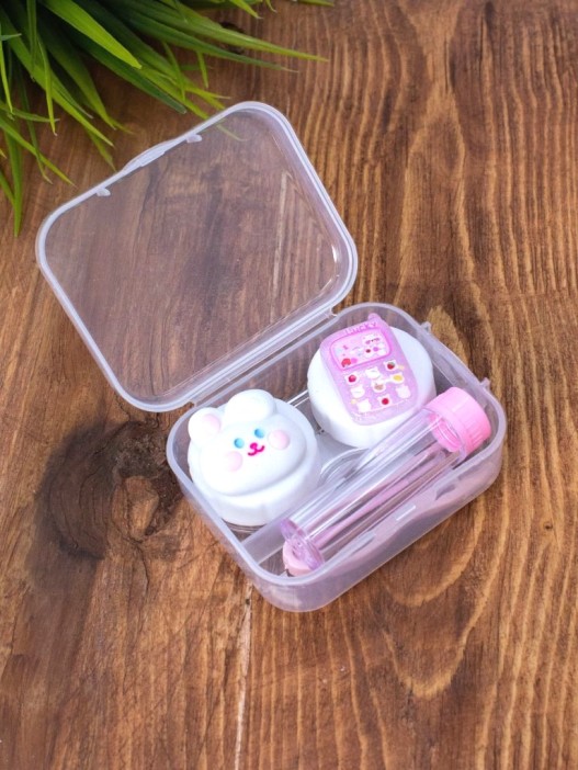 Контейнер для линз &quot;Bright friends&quot;, white bunny 