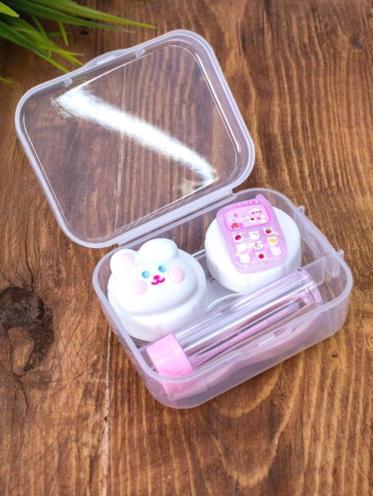 Контейнер для линз &quot;Bright friends&quot;, white bunny 