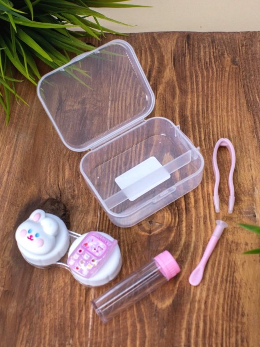 Контейнер для линз &quot;Bright friends&quot;, white bunny 