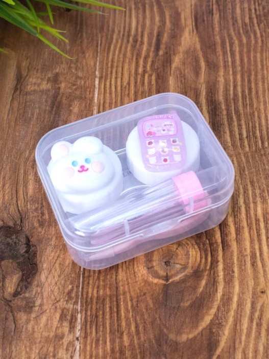 Контейнер для линз &quot;Bright friends&quot;, white bunny 