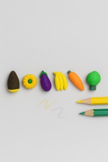 Ластики &quot;Vegetables&quot;, carrot, 6 шт. в наборе