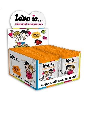 Мармелад жевательный “Love is” ЖуйМиксик &quot;Клубника-банан&quot; 20 шт 