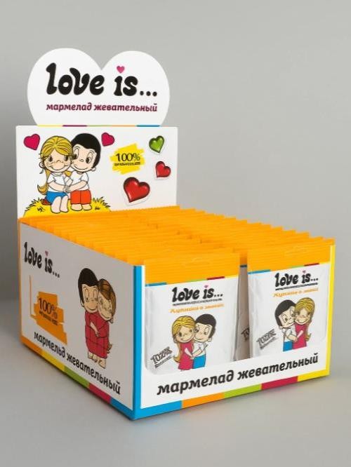Мармелад жевательный “Love is” ЖуйМиксик &quot;Клубника-банан&quot; 20 шт 