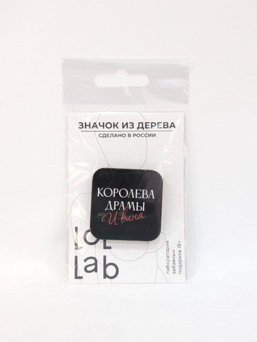 Значок ECO из дерева LOL LAB &quot;Королева драмы&quot; 