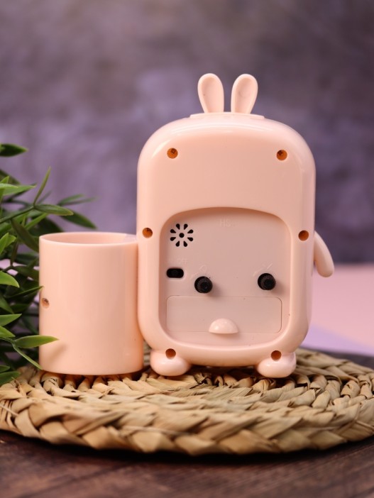 Часы-будильник с подставкой для канцелярии «Cute bunny», pink 