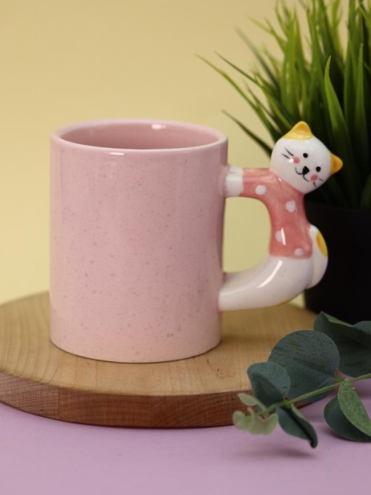 Кружка керамическая «Cat on the handle», 433 ml 