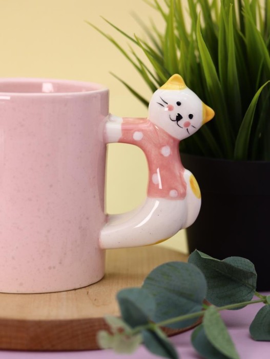 Кружка керамическая «Cat on the handle», 433 ml 