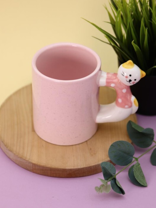 Кружка керамическая «Cat on the handle», 433 ml 