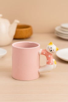 Кружка керамическая «Cat on the handle», 433 ml