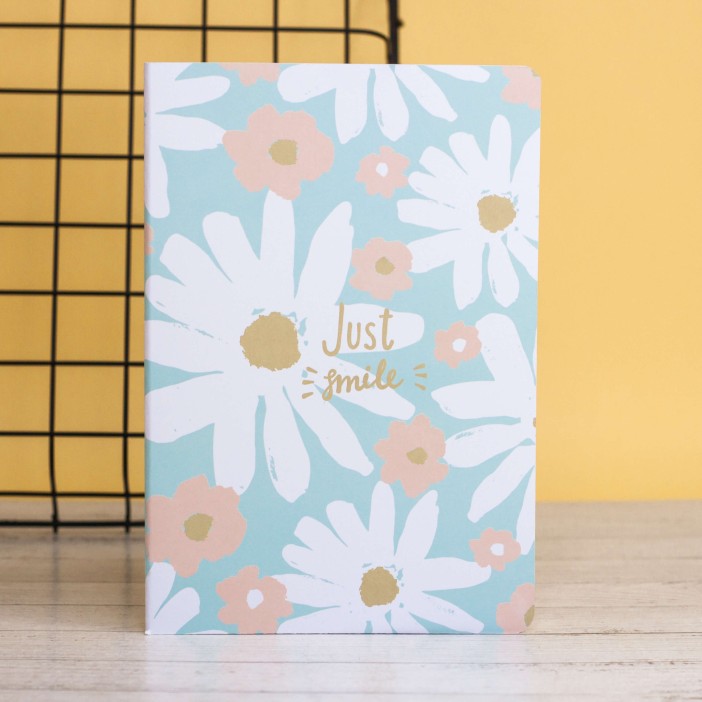 Тетрадь (A5) &quot;Just smile&quot;, light green (14.5*21) 