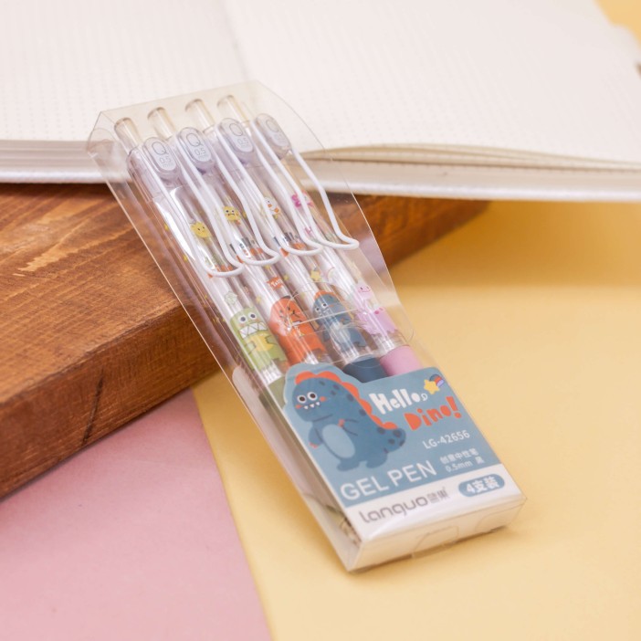 Набор ручек "Dino stars", 4 шт, mix 