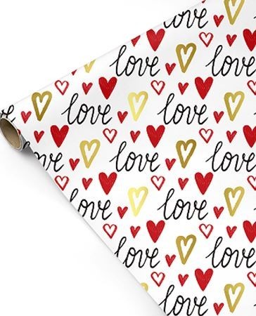 Упаковочная бумага «LoveWrap» 1 рулон, 50*70 см