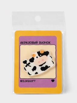 Значок акриловый iLikeGift "Милая коровка"