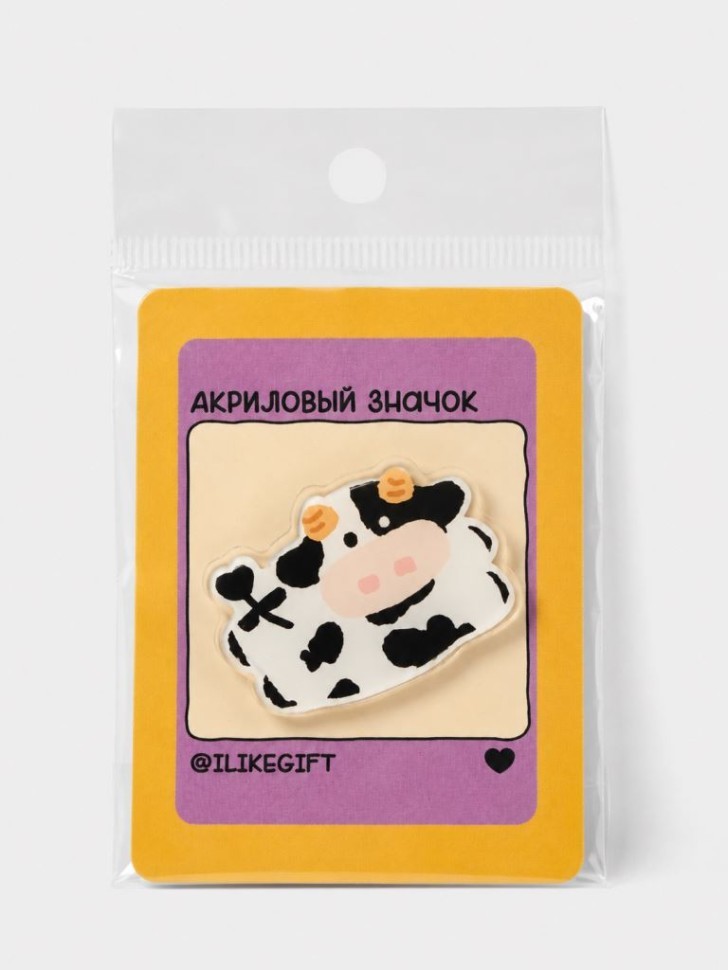 Значок акриловый iLikeGift "Милая коровка"