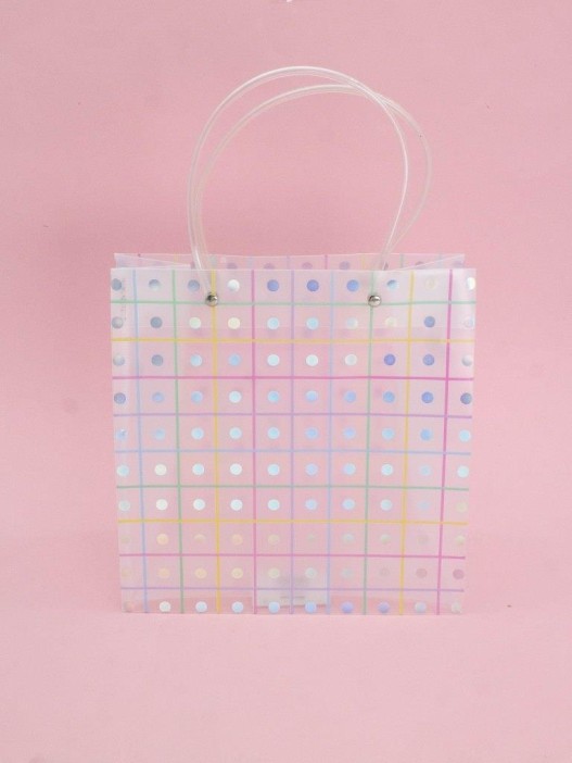 Пакет подарочный прозрачный «Transparent hose», small dots (22*21,5*10) 