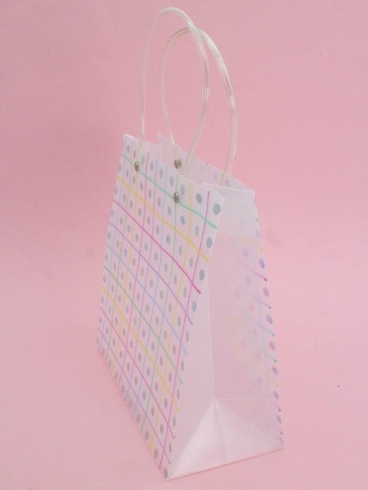 Пакет подарочный прозрачный «Transparent hose», small dots (22*21,5*10) 