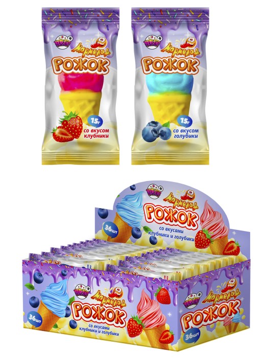Мармелад жевательный «РОЖОК», 36 шт. 