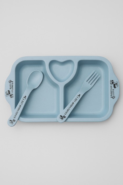 Тарелка &quot;Love&quot;, blue (ложка+вилка) 