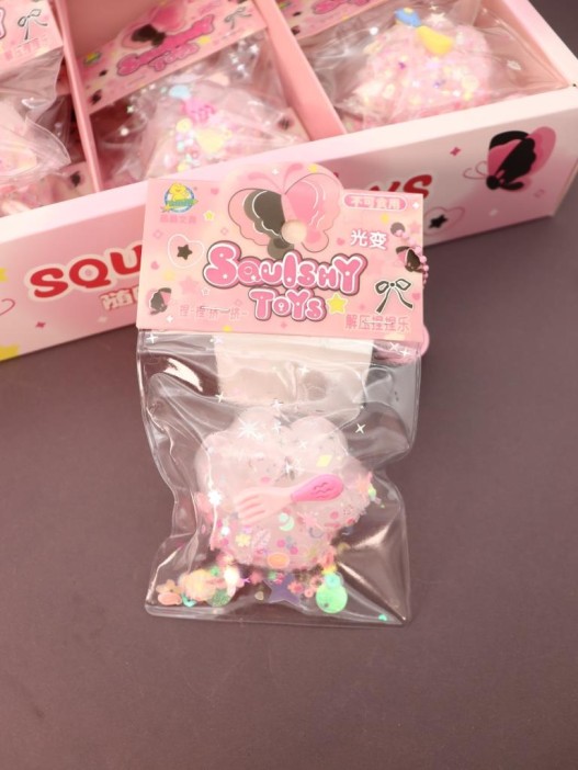 Мялка - антистресс «Магическая Таба ЛАПКА», розовая, 5 x 5,7 см 